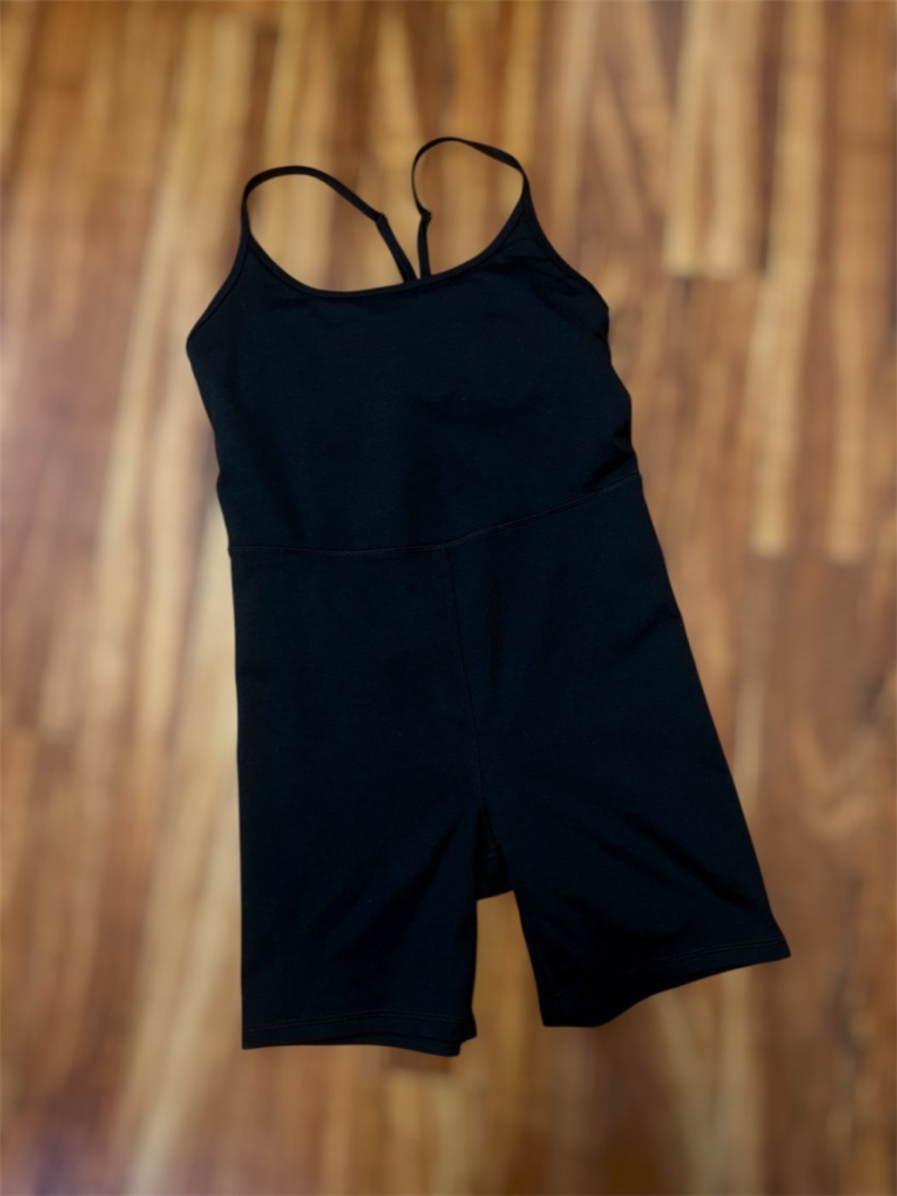 Black Active One-Piece Romper